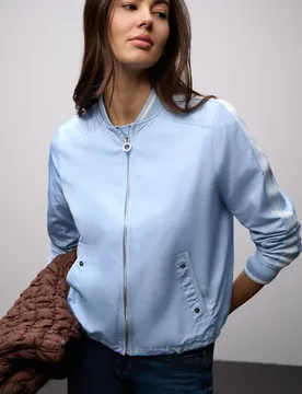 Blouson mit Gallonstreifen female Blau - Street One - FashionsVida