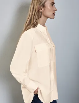 Relaxed Fit Bluse female Weiß