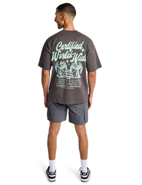 Fallen Herren T-Shirts - Grau - Größe S - Baumwoll-Jersey Grey S