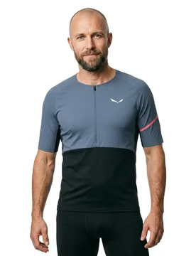 Maglia A Maniche Corte Vento Alpine Merino Java Blue - Salewa - FashionsVida