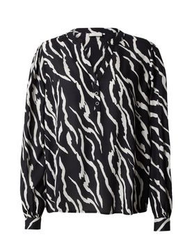 Kaffe Blusa 'Somia' negro / blanco