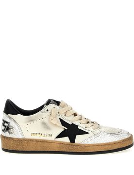 Vintage Treatment Napa Leather Superstar Sneaker with Star Detail and Back Heel Tab