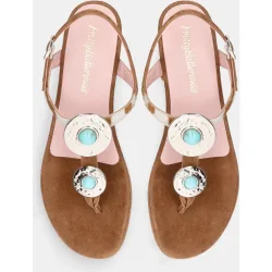 Sandalias planas Judy de mujer en poni estampado animal