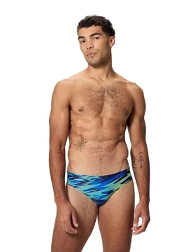 Hyperboom Print 2.5in Swimming Brief Peacoat / Deep Sapphire UK 36 Men - Speedo - FashionsVida