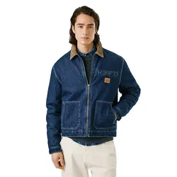 Veste En Jean Workwear Denim Dark Blue S Homme