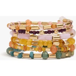 Pack de pulseras con cuentas decorativas y piedras