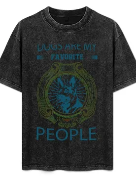 Dogs are my favorite people T-Shirt Festival Casual Short Sleeve - Aliexpress - FashionsVida