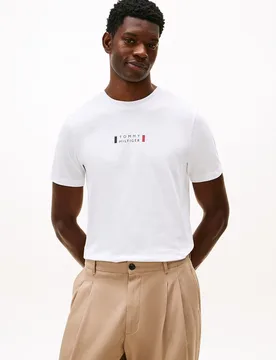 Camiseta de caballero de manga corta con cuello redondo - Tommy Hilfiger - FashionsVida