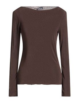 T-shirts Damen Dunkelbraun L,S Damen