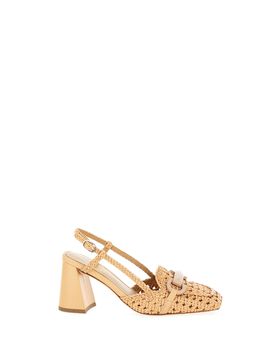 Sandali similpelle intrecciata BEIGE 37