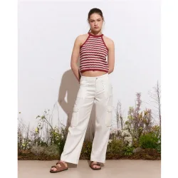 Pantalón vaquero de mujer tipo carpintero