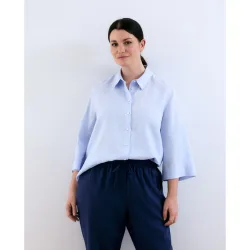 Camisa de manga larga estampada de mujer