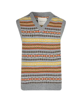 Chaleco de punto multicolor XL - Gant - FashionsVida