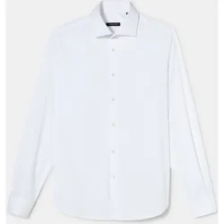 Camisa de hombre slim lisa blanca