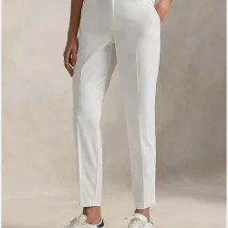 Pantalón de Mujer de Sarga Elástica Y 5 Bolsillos