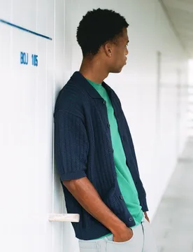 Cutwork Knit Shirt (Size: ) - Pull&bear - FashionsVida