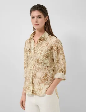 Blusa de mujer oversize crepé estampado - Roberto Verino - FashionsVida