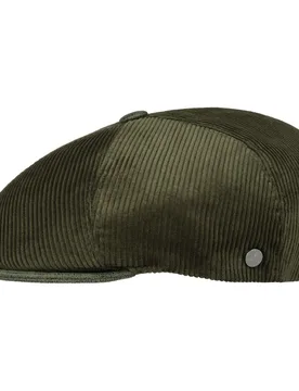Corduroy Flat Cap by - olive - Size: L (58-59 cm) - Lierys - FashionsVida