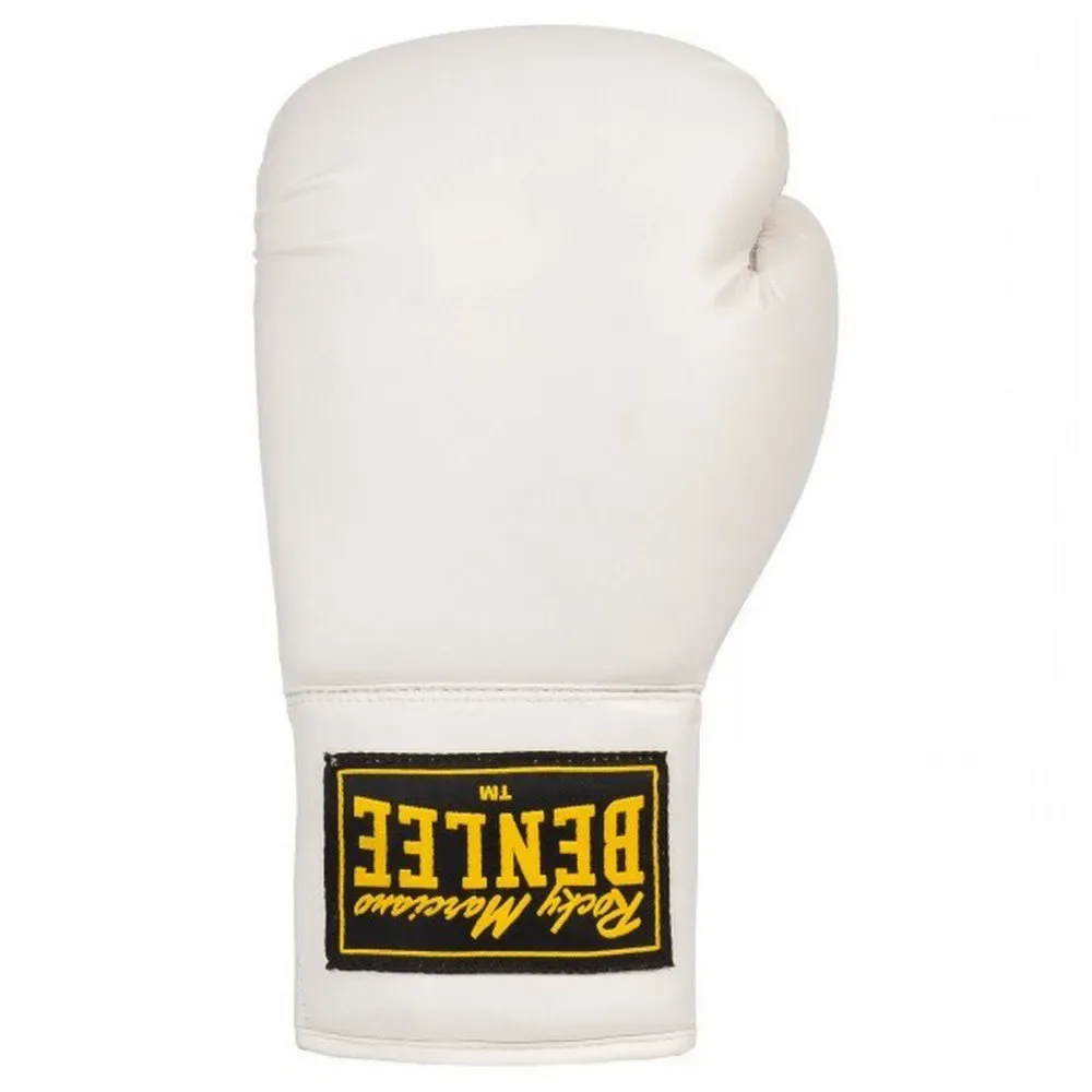 Gants De Boxe Artificiels Cuir Autograph White One Size - Benlee - FashionsVida