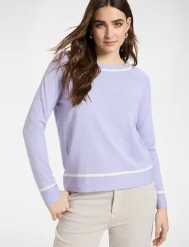 Jersey de mujer de rayas mezcla de viscosa ajuste regular y longitud media - Elena Miró - FashionsVida