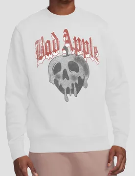 Unisex Snow White Bad Apple Skull Sweatshirt, White Size: Large - White - Size: L - Disney - FashionsVida