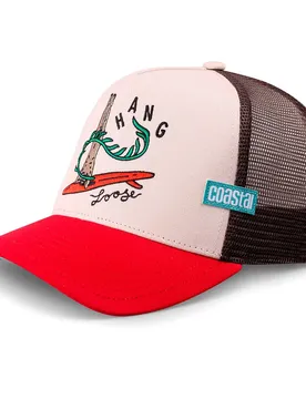 Cappellino Con Visiera Hangloose Creme / Red One Size