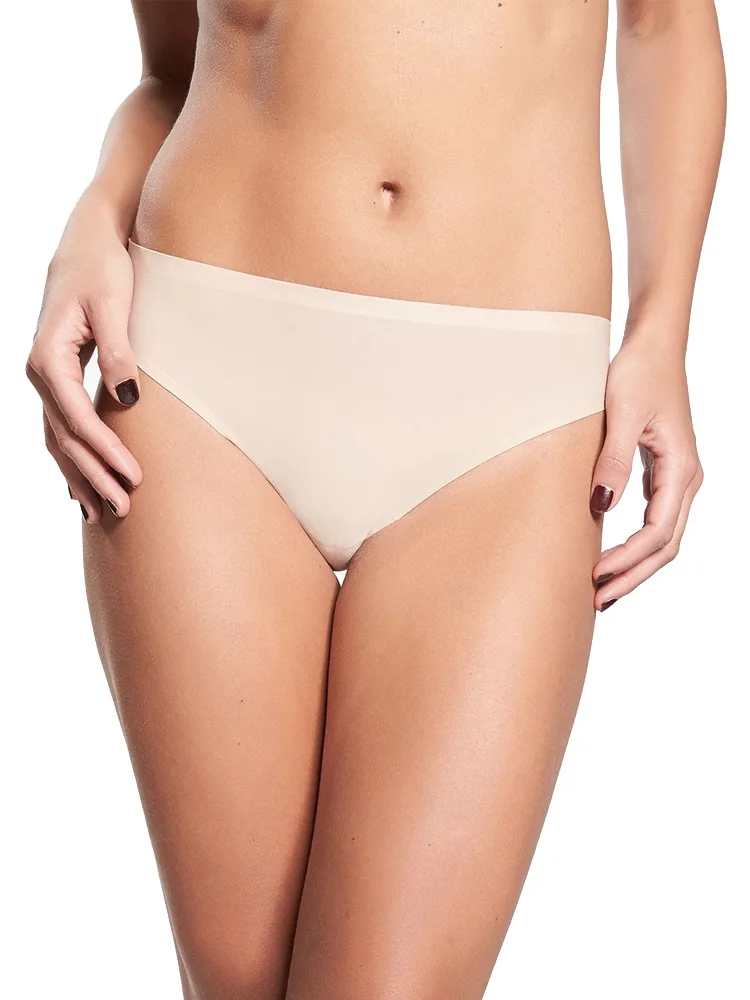 Womens Soft Stretch Thong - Beige Nylon - One Size - Chantelle - FashionsVida