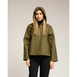 Chaqueta de mujer impermeable con capucha