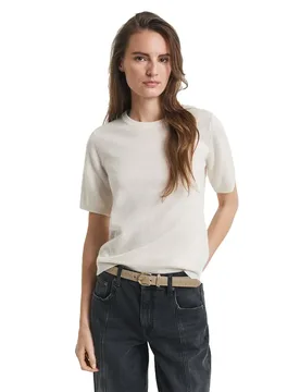 Maglietta A Maniche Corte 805351 Cream M - Gant - FashionsVida