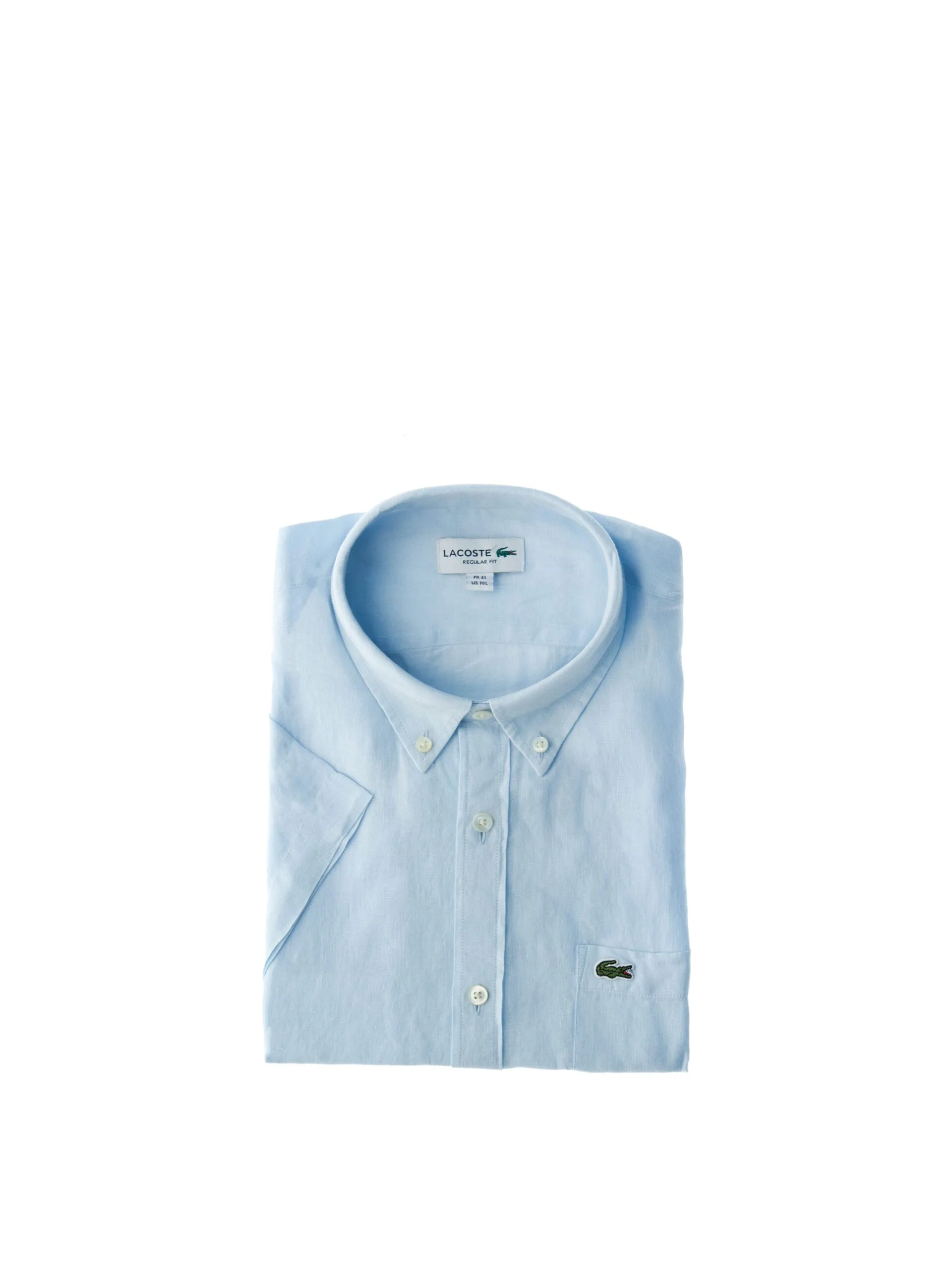 Camicia in lino AZZURRO CHIARO 41 - Lacoste - FashionsVida