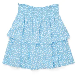 Gonna Printed Smocked Blue Flower Print 140 cm