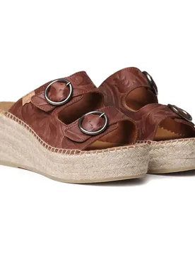 Pons Sandales Compensées En Sparte Idoia Leather EU 39