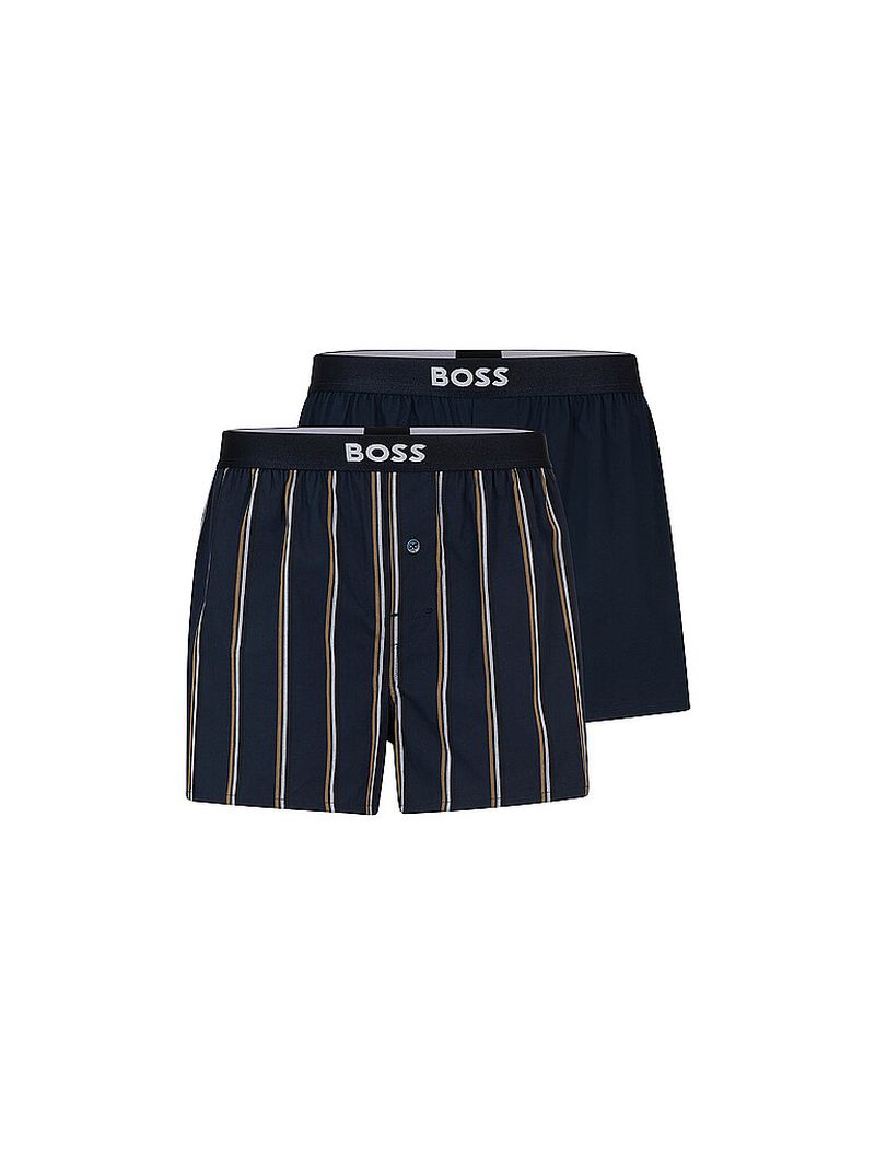 Boxershorts 2er Pkg. open blue blau XXL herren