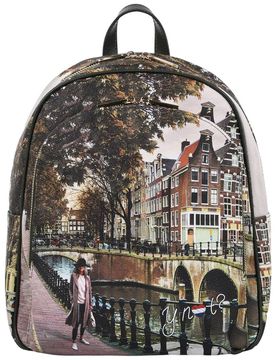 Zaino donna AMSTERDAM BRIDGE ecopelle pelle tasche multiple backpack