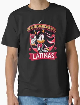 I Love Latinas Sonic Shadow the Hedgehog Gift T shirt for man Large size Tops Anime Graphic Print Y2k Clothes Cartoon Tee - Aliexpress - FashionsVida