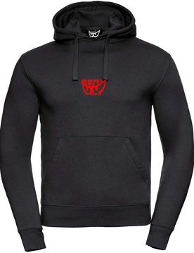 Felpa 2.0 Con Cappuccio Hoody Basic Nero Logo Rosso taglia L