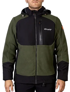 Waterstop Fleece 562-ws Jacket Green / Black L Men - Graff - FashionsVida