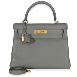 Hermès Kelly 28 Gris Meyer Clemence GHW
