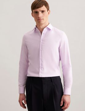 Slim Business Hemd Uni Rosa/Pink 42