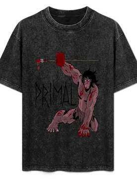 Genndy Tartakovsky Primal TV Show T-Shirt Functional Casual Short Sleeve Tee - Aliexpress - FashionsVida