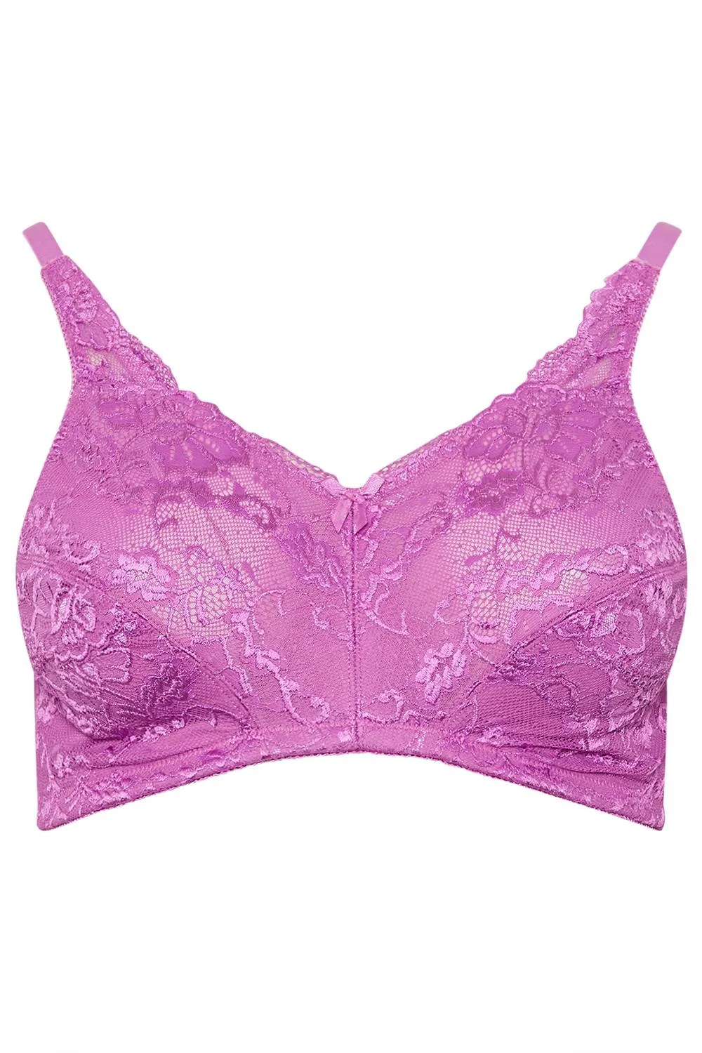 Lace Full Cup Bra - Pink - Size: 42G - Yours - FashionsVida