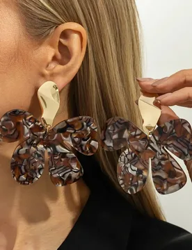 Styles Vintage Leopard Print Acrylic Petal Drop Earrings for Women Trendy Charm Piercing Jewelry Accessory 2026 New - Aliexpress - FashionsVida