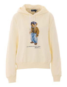 Felpa con cappuccio con orsetto polo