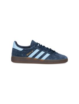 Men's Leather Sneakers with Textile Lining and Rubber Outsole