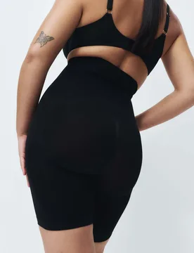 Body Sculpt Firm Control Seamless Thigh Slimmer Black female - Body by M&S - FashionsVida