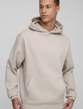 Herren Tall Basic Regular Fit Kapuzenpullover zum Überziehen Stone Größe Large - boohooMAN - FashionsVida