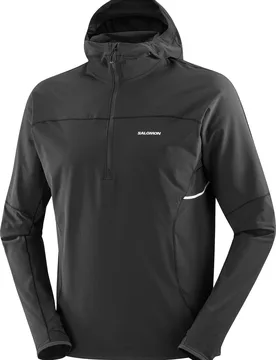 Veste hybride demi-zippée - Sense Aero Hybrid HZ Hd M Deep Black - Taille L - Noir - Salomon - FashionsVida