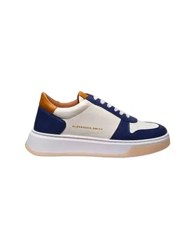 Scarpe Uomo Harrow Man-Blue White Cognac - Alexander Smith - FashionsVida