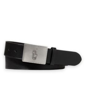 Para hombre. 405691693001 Cinturón de piel con hebilla de placa con caballo (32), Casual, Clásico