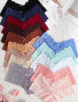 Conjunto de 14 piezas de ropa interior de señoras sexy con adornos de encaje - Shein - FashionsVida